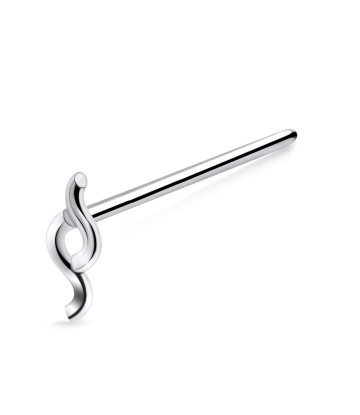 Cool Design Silver Straight Nose Stud NSKA-384